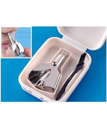 ASEANAO Premium Manual Nose Hair Trimmer - Waterproof Painless Stainless Steel Nose Clippers for Men & Women 6 Teeth V Blade Battery-Free with Travel Box & Clean Brush - Buy Online on GoSupps.com