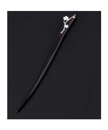 TOP SEWING Ebony Wooden Handmade 925 Silver Hair Stick - Chinese Traditional Hair Chopsticks for Women - Retro Hairpins in Gift Box - Chinese Plum Design - Buy Online on GoSupps.com