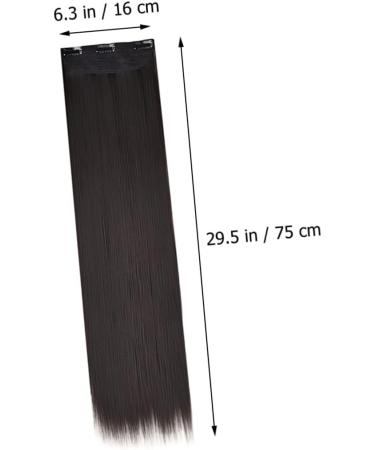 DOITOOL Hair Extension Wig Natural Hair Wig Curly Hair Extensions Synthetic Hair Extensions Black Frontal Wig Natural Hair Extensions Long Straight Hair High Temperature Wire Miss Hairpin 75X16CM Black - Buy Online on GoSupps.com