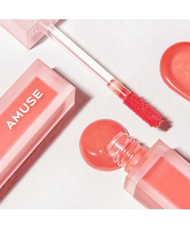 AMUSE Dew Velvet Lip Tint 06 LIVELY ROSE 0.14 oz - Transfer-proof Semi-Matte Lipstick with Fresh Dewy Finish - Vegan Korean Makeup - Buy Online on GoSupps.com