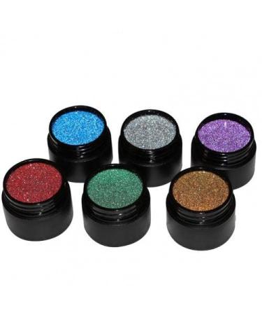 6Pcs/Set 8ml Glitter Spider Nail Gel Multiple Colors Nails Art Manicure Gel Varnishes Quick Dry 3D Painting UV Gel Polish - (Color: 6 Colour)