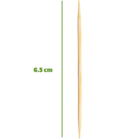 1500 Count Bamboo Double Pointed Toothpicks - Round Wood Picks for Teeth Cleaning - Buy Online on GoSupps.com
