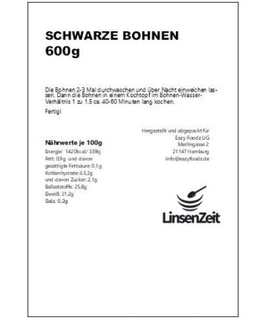 Lentil Time Black Beans 600g - Premium Vegan Black Kidney Beans | Additive-Free Protein Source | Frijoles Negros & Black Turtle Beans for Healthy Eating - Buy Online on GoSupps.com