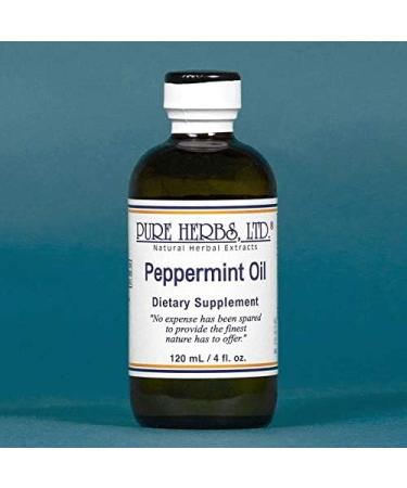 Pure Herbs Peppermint Oil 4 oz - Premium Quality Essential Oil for Aromatherapy & Health Benefits - Buy Online on GoSupps.com