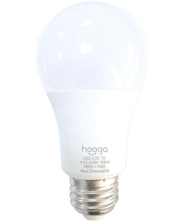 hooga Sleep Light Bulb - Blue Light Blocking Amber Night Light for Healthy Sleep - 1600K Sleep Aid - Baby Nursery Light - 7W LED - Single Amber 1 Count - Buy Online on GoSupps.com