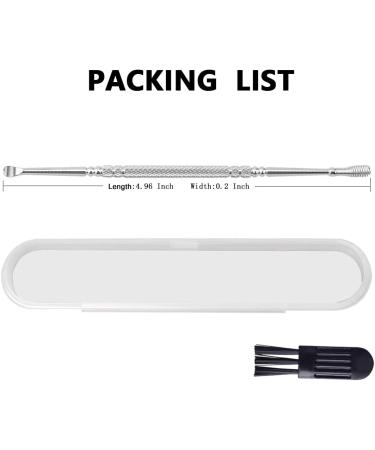 Double-Ended Stainless 360 Spiral Ear Wax Removal Kit with Brush and Storage Box - Buy Online on GoSupps.com