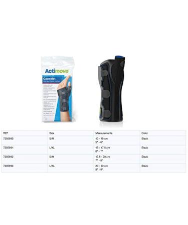 Actimove Gauntlet Wrist & Thumb Stabilizer Right/Left XLarge Black