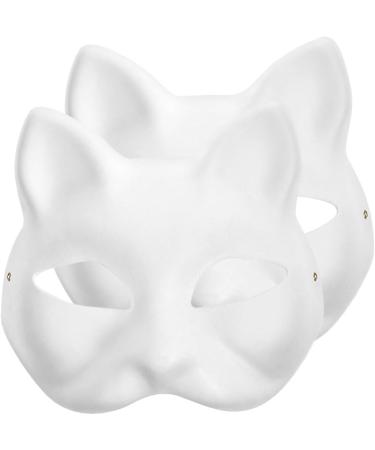 Buy Ifundom White Fox Masks - 6 Pack Paper Cat Half-Face Masquerade for Halloween & Carnival - Buy Online on GoSupps.com