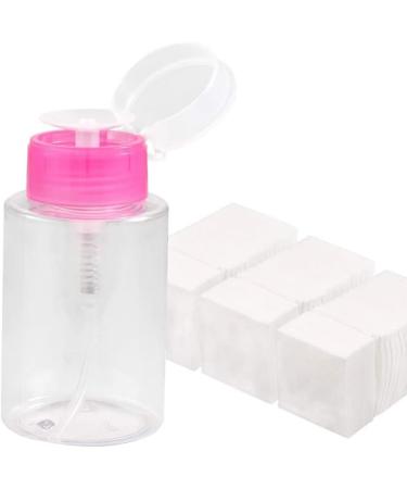 Nail Varnish Remover Pump Bottle Dispenser The Gel Bottle Nail Polish Remover Dispenser Empty Clear Push Down Bottle Plastic Pump Liquid Container Rosy 180ml - Buy Online on GoSupps.com