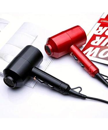 1000 Watt Hair Dryer Professional Negative Ionic Salon Blow Dryer Fast Drying Quiet Hairdryer/Black (Red) - Buy Online on GoSupps.com