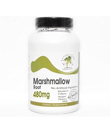 Marshmallow Root 480mg 200 Capsules - No Additives Naturetition Supplementss