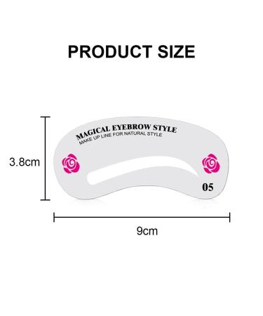 Sioppkik 24 Forms Eyebrow Template Set - Reusable DIY Makeup Tool for Perfect Eyebrows | International Shipping Available - Buy Online on GoSupps.com