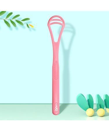 HugMiu Soft Silicone Tongue Scraper Cleaner - Premium Oral Care Tool for Bad Breath Relief - Pink - Buy Online on GoSupps.com