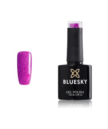 Bluesky Pink Cerise Glitter Butterfly Queen Garden Muse 80602 Nail Gel Polish UV LED Soak Off 10ml