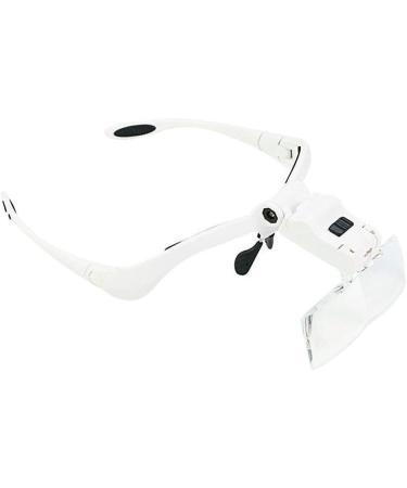 Lighted Headset Magnifying Glasses with 2Led Lights Head-Free Magnifier Loupe 5 Detachable Lenses Magnifying Glass - Buy Online on GoSupps.com