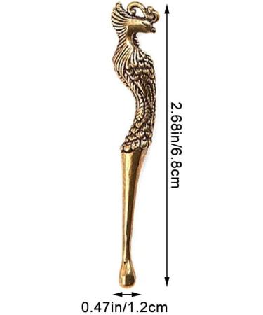Ear Spoons Retro Brass Phoenix Portable Ear Cleaning Tool Ear Pick Ear Wax Remover Curette Cleaner Keychain Pendants - Buy Online on GoSupps.com