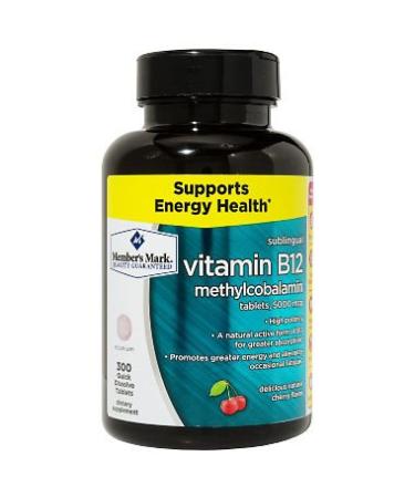 Members Mark Sublingual Vitamin B12 5000mcg (300 Count) (4 Pack)