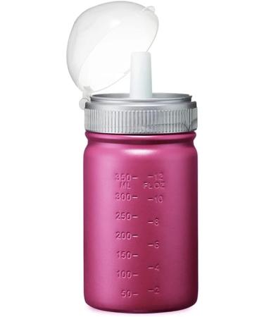 Stainless Steel Mason Bottle Straw Cup - Pink | Light-Weight | Single-Wall | Includes 1 Mason Jar, 1 Ring & Cap, 1 Straw Top - Buy Online on GoSupps.com