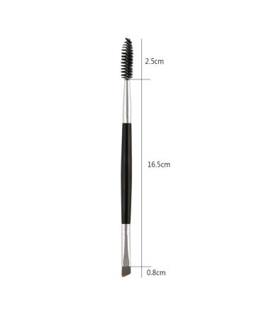 4-Piece Black Double-Head Eyebrow Brush Set | Multi-Functional Spoolie & Comb for Perfect Eyebrow Tinting - International Shipping Available - Buy Online on GoSupps.com
