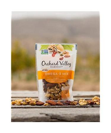 Orchard Valley Harvest Omega-3 Mix - Walnuts, Cranberries, Almonds, Pistachios - 2 Ounce Bags, Gluten Free, Non-GMO, No Artificial Ingredients - Buy Online on GoSupps.com