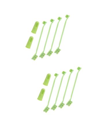 Sosoport 2 Sets Pet Toothbrush Hair Brush Cleaner Tool Cat Toothpaste Dog Brush Pearlescent Dog Supplies