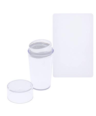 DBOO 1 Set Clear Silicone Jelly Stamper With Scraper Clear Nail Art Jelly Stamper Nail Art Stamping Stamper for Manicure Tools