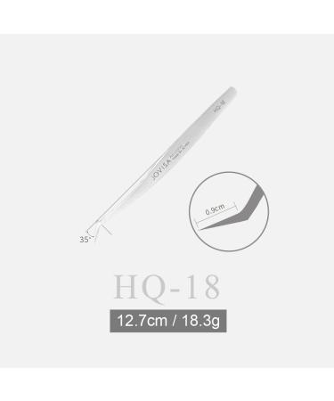 JOVISA HQ-18 Mega Volume & 3D 6D Mink Eyelash Extension Tweezers | Stainless Steel Straight Angled Tip False Eyelash Supplies | 13cm/18.3g - Buy Online on GoSupps.com