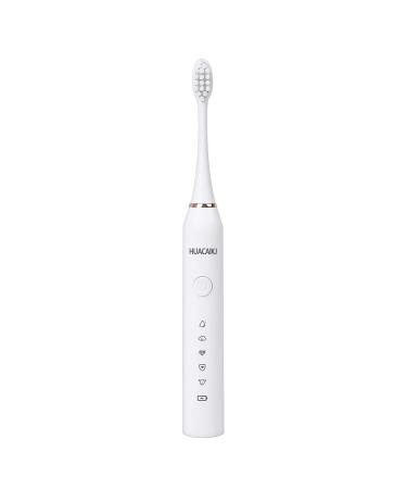Automatic Touch Control 5-Speed Adult Models Sonic Rechargeable Dental Cleaning Electric Toothbrush (White)