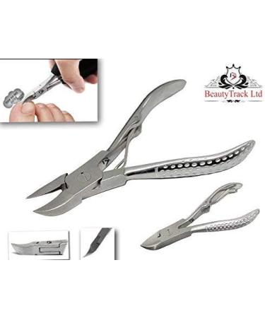 BeautyTrack Thick Toe Nail Cutter - 4.5 Pedicure Clippers for Thick Nails - Stainless Steel Chiropody Podiatry Instrument - Buy Online on GoSupps.com
