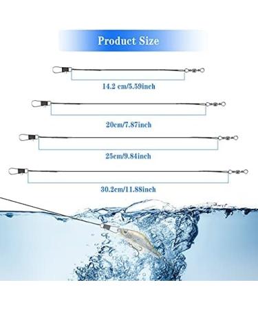 Towviy 100 pcs Steel Fishing Leaders with Carabiner - Durable Predator Fishing Wire for Pike & More | Practical Accessories for Successful Angling - Buy Online on GoSupps.com