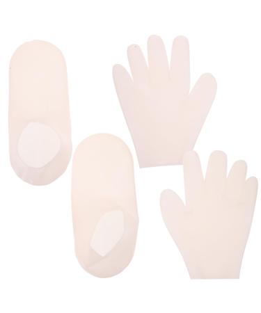 HONMEET 1 Set Silicone and Foot Mask Cover Socks Spa Gloves for Dry Hand Moisture Gloves Moisturizing Gloves for Dry Hand Gel Gloves Moisturizing Hand Gloves