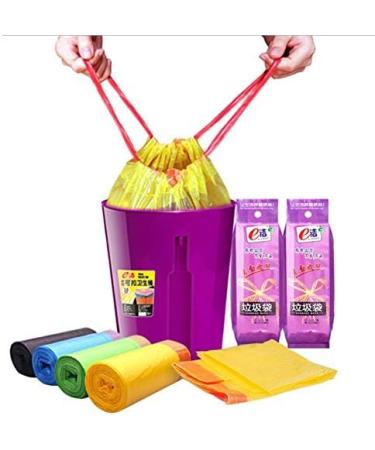 Auto Close Garbage Bag Thickened Leak Proof Disposable Plastic Bag Household Kitchen Garbage Cleaning Bag Storage Bag (Color : Black Size : 18pcs) 18pcs Black - Buy Online on GoSupps.com