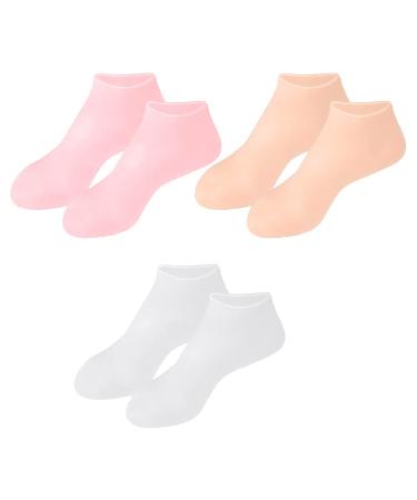 Minkissy 3pairs Moisturizing Socks Moisturizing Repairing Socks Anti-Cracking Foot Covers Womens Socks Womans Socks Moisturizing Foot Covers Supple Repair Socks Sebs Women's Protection 16.5x8.5cm