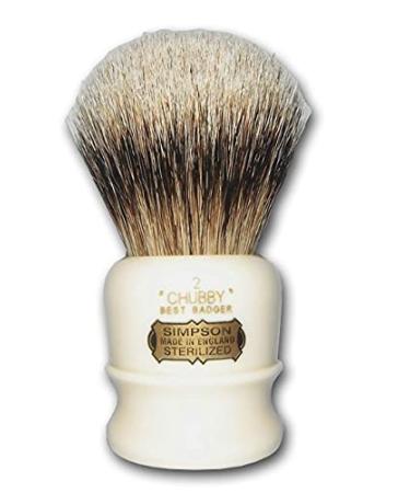 Simpsons Shaving Brushes Simpsons Chubby 2" Best Badger Shaving Brush one Size Standard 1 CH2