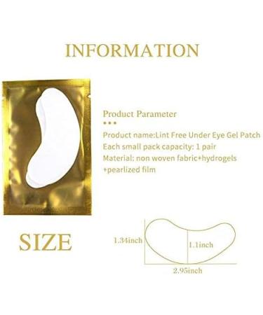 Arison Lashes Eye Gel Pads 50 Pairs - Lint Free Under Eye Gel Patches for Eyelash Extensions with Collagen Backing (Gold) - Buy Online on GoSupps.com