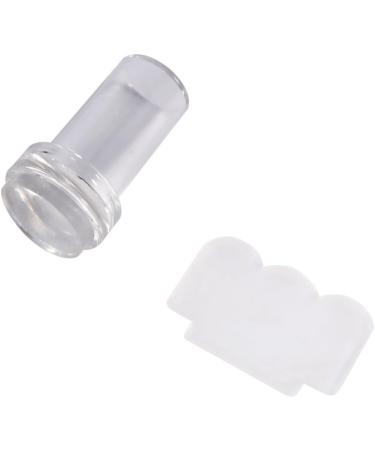 Nail Art Stamper Scraper Set Fashionable Transparent Silicone Nail Polish Transfer Manicure Tool for Women - Buy Online on GoSupps.com