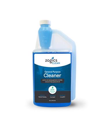 Zogics General Purpose Cleaner 32 oz Bottle Makes up to 16 Gallons - Meets ECOLOGO Standards