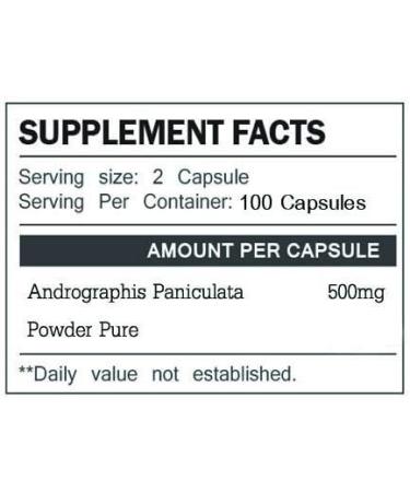 200 Capsules 500mg Andrographis Paniculata King of Bitters Kalmegh Leaf Powder | Save_Price | Natural Herbal Supplement - Buy Online on GoSupps.com