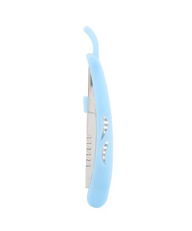 Premium Blue Straight Edge Razor - Stainless Steel Manual Hairdressing Tool for Salons & Home Use - Buy Online on GoSupps.com