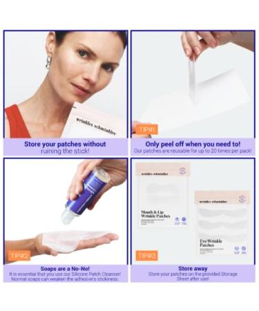 Wrinkles Schminkles Eye & Mouth Lift Set | Reusable Silicone Patches for Mouth & Lip Wrinkles (2-Pack) & Eye Wrinkles (3-Pairs) - Shop Internationally - Buy Online on GoSupps.com