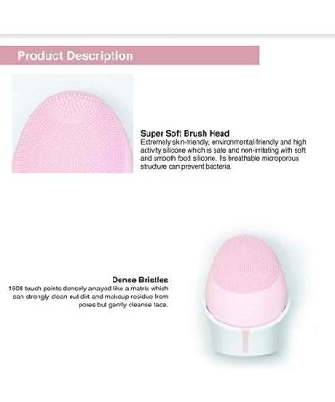 SYL Swan Egg Shape Wireless Silicone Facial Cleansing Brush Cleanser & Massager Silicone Vibrating IPX6 Waterproof Facial Cleansing (Light Blue) - Buy Online on GoSupps.com
