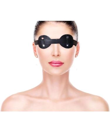 AMA 100% Cowhide Leather Black Sleep Mask Eye Blindfold for Sleeping - 1.0 Count - Buy Online on GoSupps.com