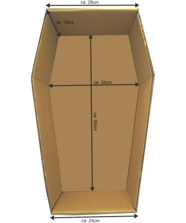petbye XL Cardboard Animal Coffin Natural - 60 x 36 x 21 cm Pet Coffin for Funeral and Earth Funeral Pet Solid Cardboard Animal Coffin Extra Stable Gr. XL - Buy Online on GoSupps.com