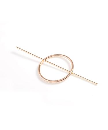 Jakawin Circle Hair Clip Brass Barrette Jewelry - Minimalist Hair Accessories for Women & Girls (Gold) | HCl035 - Buy Online on GoSupps.com