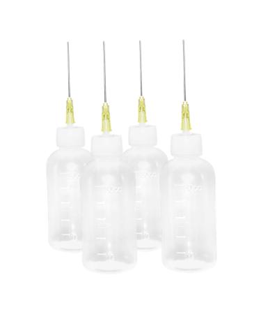 BESPORTBLE Lot de 4 Flacons Applicateurs de Colle 50 Cc Transparentes Petites Bouteilles Souples avec Bouchon S curis pour Jeux et Rails de Train Applicateur D huile Pr cision