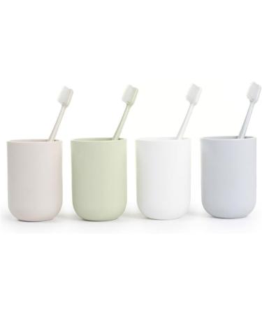 Partykindom Natural Sensitive Toothbrush Set - 4 Pack Eco-Friendly Hand Toothbrushes for Household Use | International Shipping Available - Buy Online on GoSupps.com