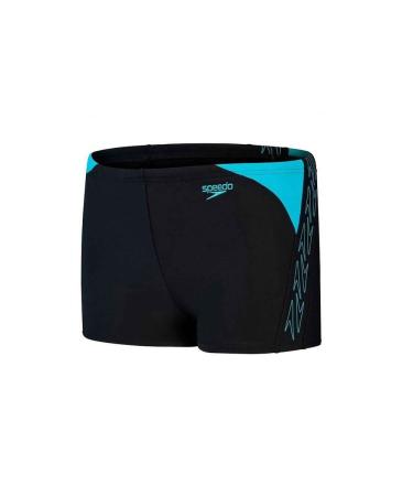 Speedo Boys Hyper Boom Splice I Aquashort Black/Blue 11-12 Years