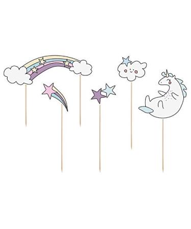 Schnooridoo Cake Topper Cake Decorating Cake Decoration Wedding Birthday (Set Unicorn)