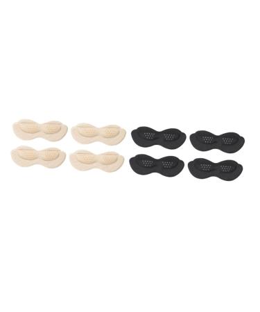 NOLITOY 4pairs Dispensing Stickers Inserts Adhesive Shoe Pads Arch Support Insoles Too Big Shoe Plantar Insoles Leather Insole Anti- Wearing Heel Pads Supplies Foam Can Be Cut As Shown 9.5x3.5cm