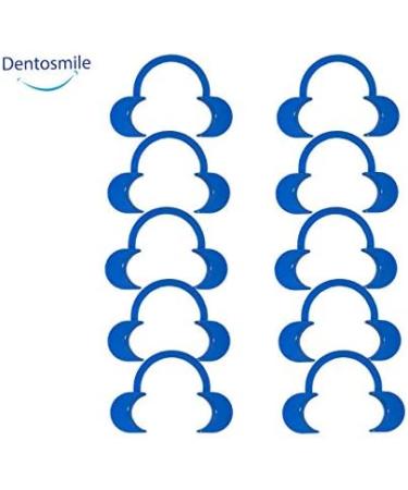 Dentosmile Flexi Premium C-Shape Mouth Opener Transparent Blue (Large) - Pack of 10 - Buy Online on GoSupps.com
